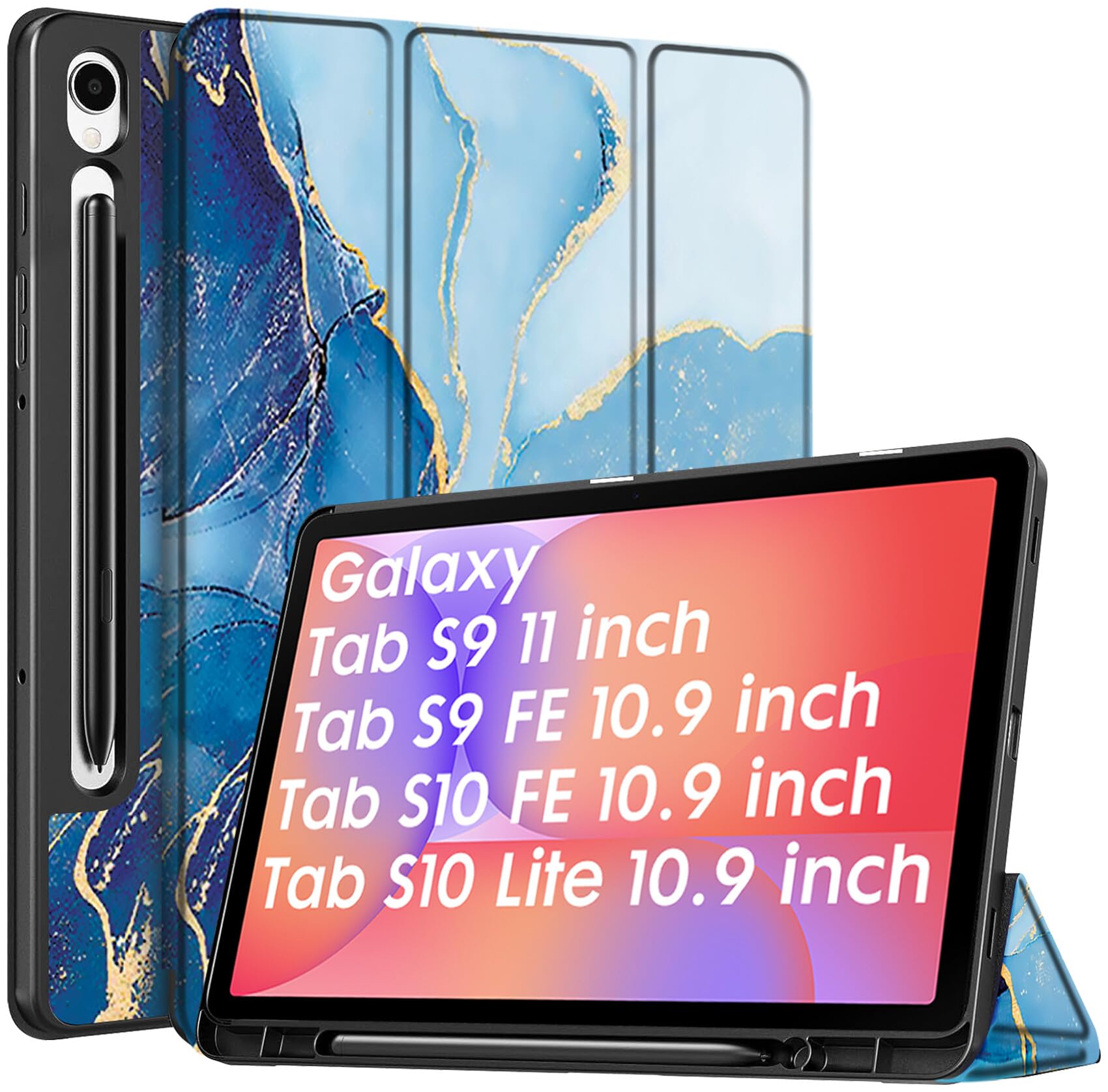 Robustrion Cover for Samsung Galaxy Tab S10 Lite 10.9" / Tab S9 FE/Tab S10 FE/Tab S9 11" with [S Pen Holder], Flip Case for Samsung Tab S10 Lite /S10/S9 FE Tablet Cover [Auto Sleep Wake] - Black — Amazon image 19