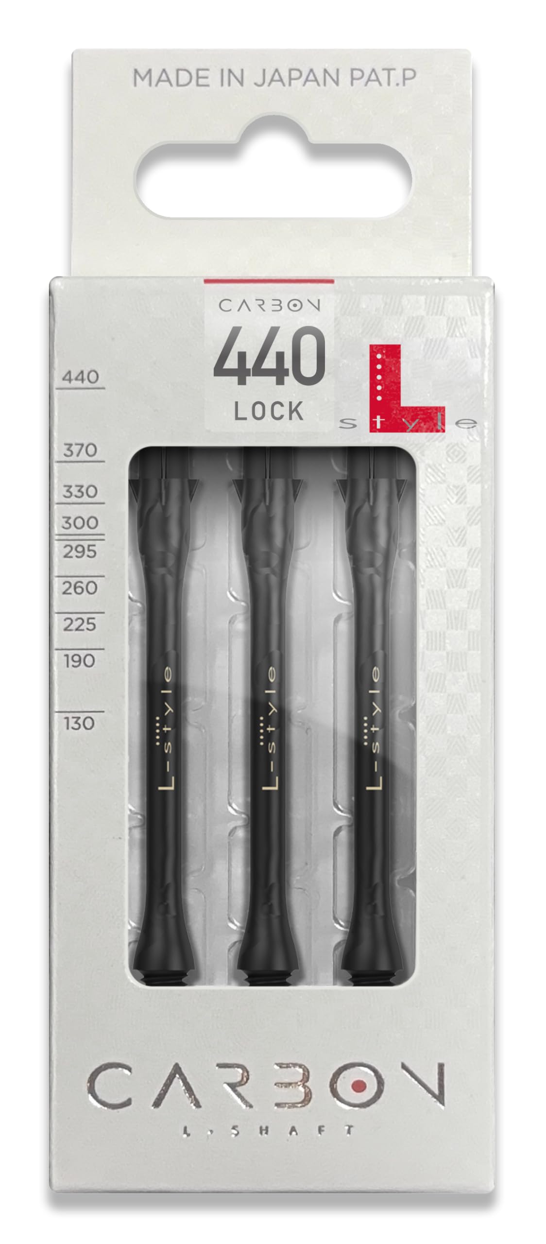 L-style L-Shaft Carbon Locked Dart Shafts – Lightweight Carbon Shafts for Soft Tip &amp; Steel Tip Darts – Set of 3