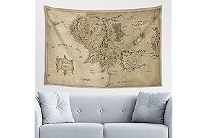 Maps Of Middle Earth Tapestry Wall Hanging