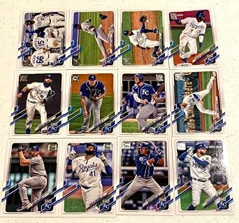 2021 Topps Series 2 Baseball Kansas City Royals Base MLB Hand Collated Team Set in Near Mint to Mint Condition of 12 Cards Bubba Starling#375, Jorge Soler#389, Hanser Alberto#414, Nicky Lopez#415, Hunter Dozier#443, Greg Holland#467, Ryan OHearn#492, Carlos Santana#513, Brad Keller#544, Ryan McBroom#606, Kansas City Royals#608, Franchy Cordero#648 Straight from Box and Pack to Team Bag