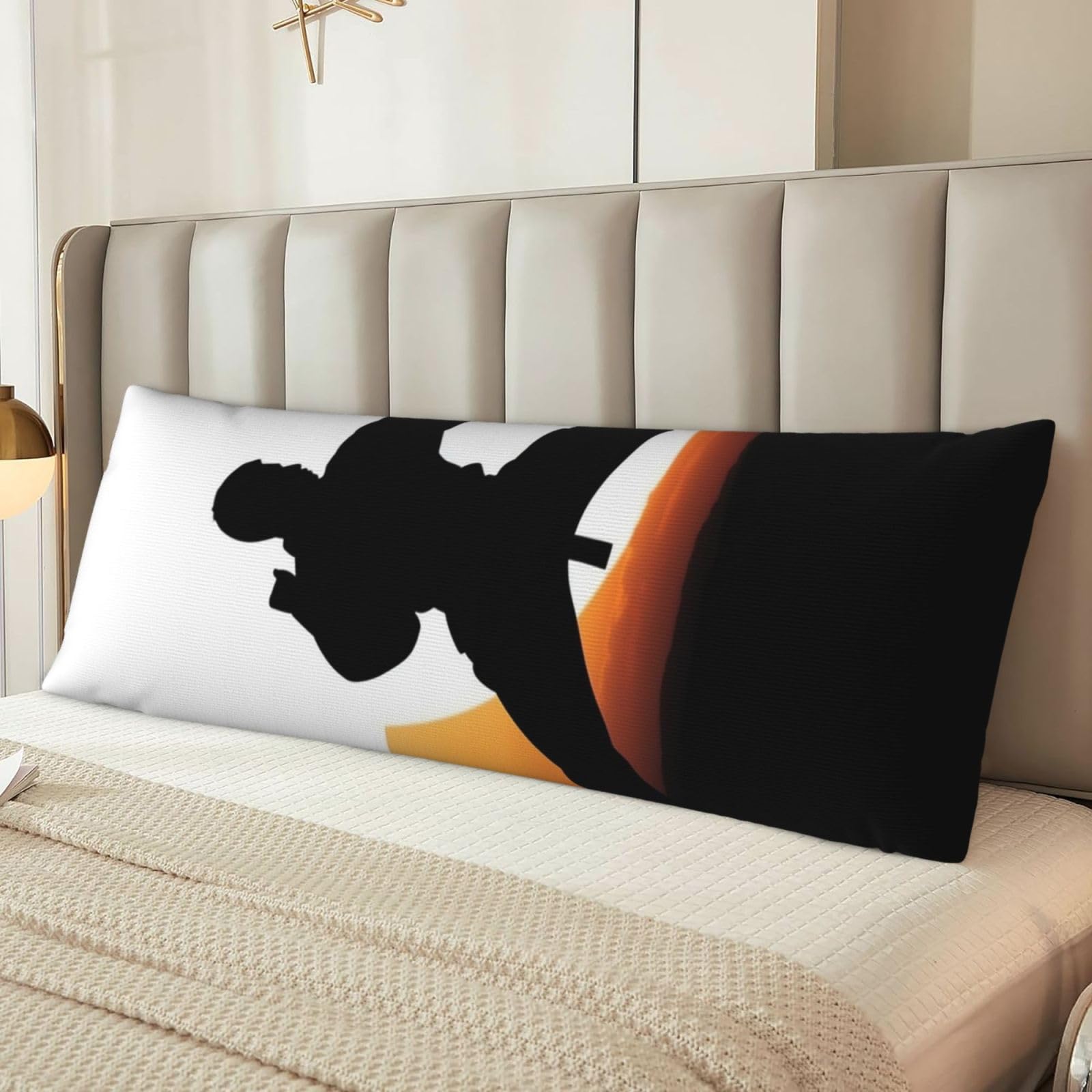 Karate Silhouette Body Pillow Case Cover, Microfiber Long Pillow Cases, Ultra Soft and Cozy Plush Body Pillowcase Decorative Long Bed Pillow Cover for Sleeping 20x54 Inches