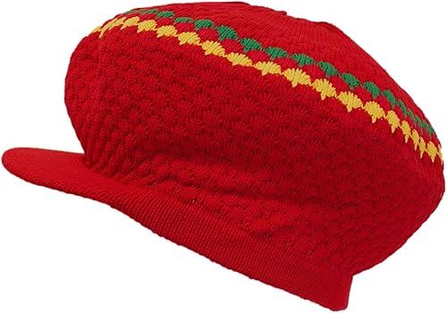 Miniatura 4 de Shoe String King Rasta rastas punto de Tam sombreroRastafari rastas gorra o Tam Múltiples diseños y tamaños Se adapta a la mayoría estilos de pelo y