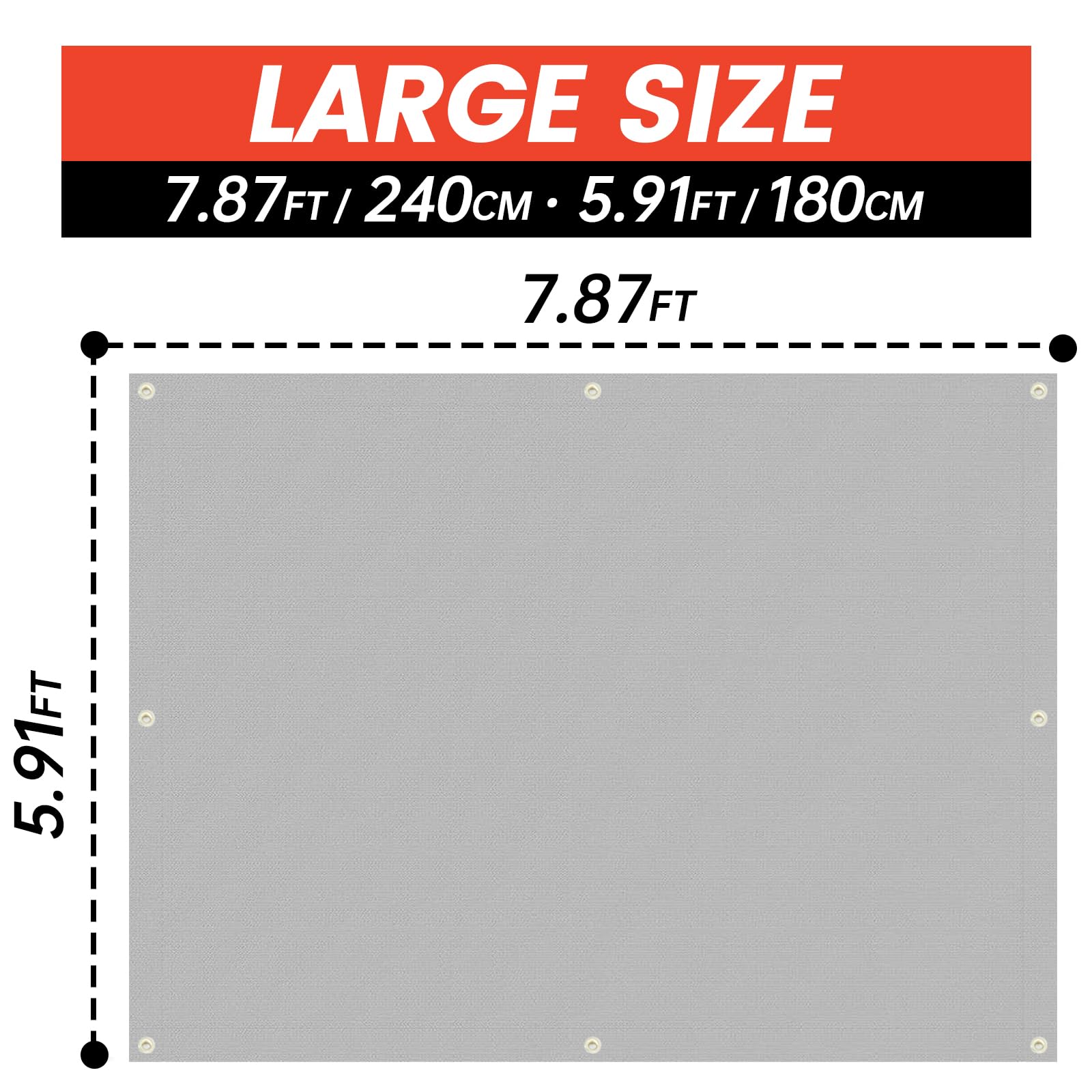 Couverture de soudure robuste, rideau de soudure en fibre de verre revêtu de silicone avec œillets, couverture isolante ignifuge pour soudure industrielle, couverture anti-feu multi-usage pour fumoir