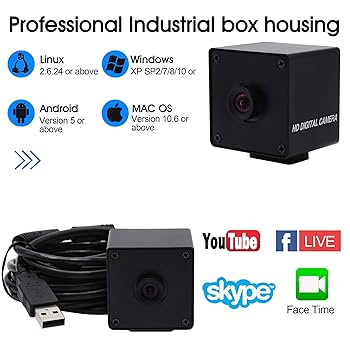 ELP 5.0 Megapixel USB Camera 広角FullHDカメラ Amazon.co.jp: ELP 5MP グローバルシャッター 50fps USB カメラ