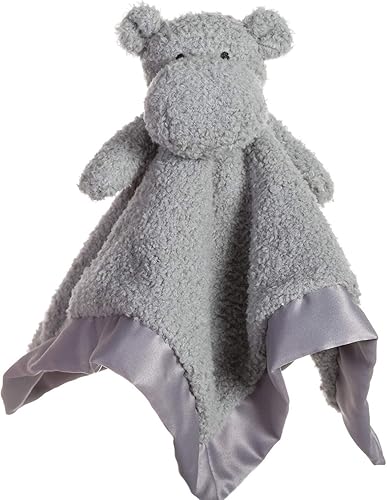 Apricot Lamb Animales de peluche Hipopótamo Manta de Seguridad Infantil Guardería Carácter Manta de lujo Snuggler Plush Baby Lovey (Hippo)
