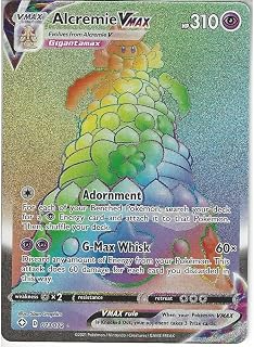 Pokemon TRADING CARD GAME 073/072 Alcremie VMAX | Rare Rainbow Card | Shining Fates