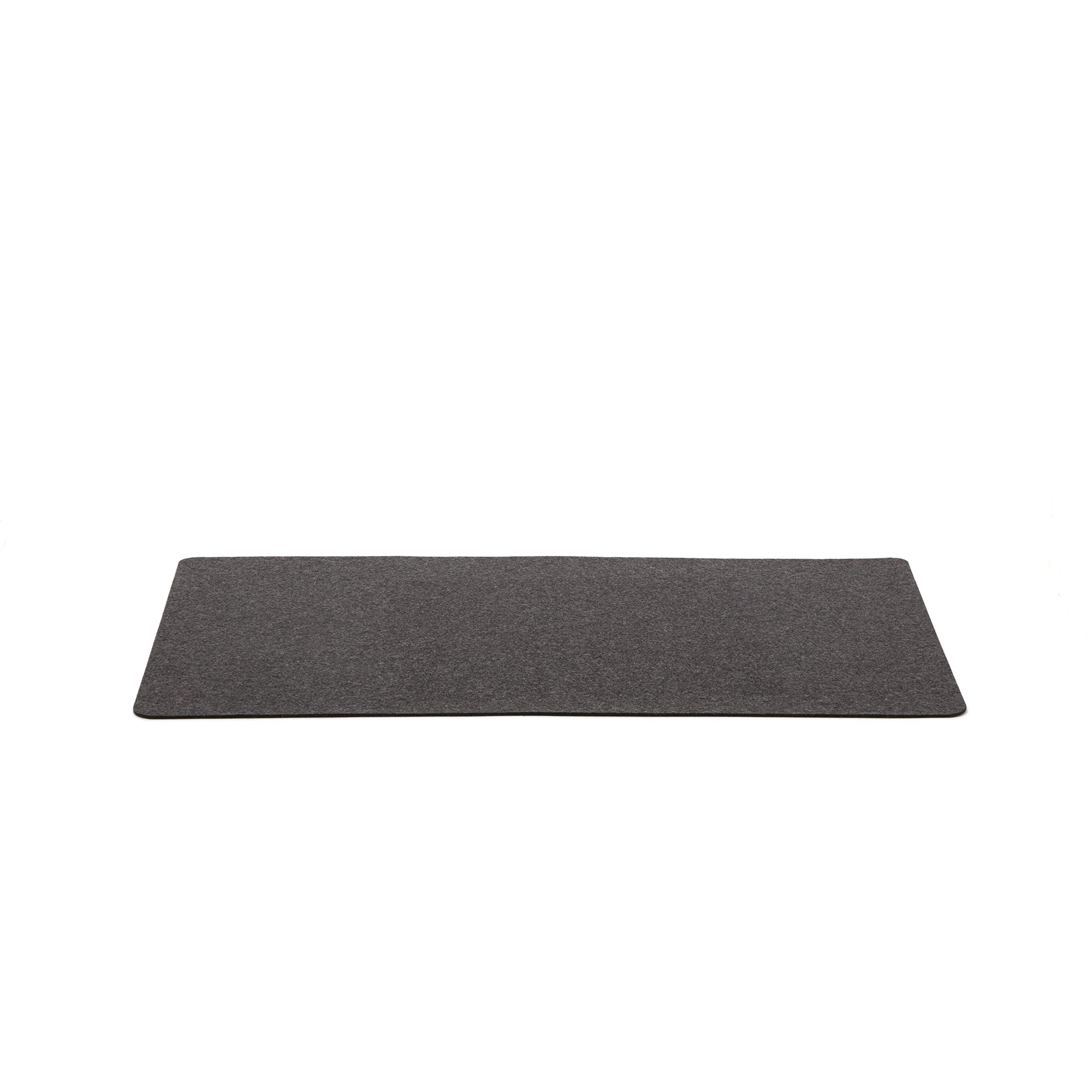 Graf Lantz Mosen Große Schreibtischunterlage aus Merinowollfilz, luxuriöse, rutschfeste Schreibtischunterlage, Schreibunterlage für Büro und Zuhause, 31 B x 19 H, Anthrazit
