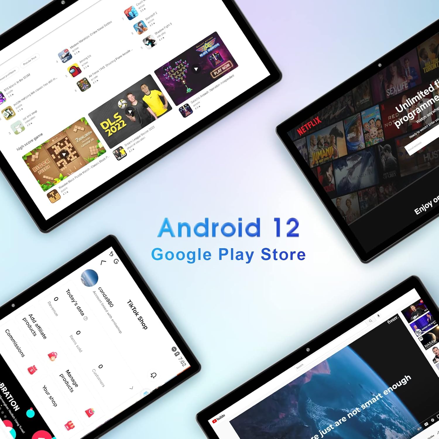 WeTap Android 12.0 Tablet 10 pollici Y10, 3GB RAM 64GB Storage, 2MP + 8MP Dual Camera, Quad-Core, 1280x800 | Wi-Fi | Bluetooth | 6000mAh | Google GMS Certified | Grigio WeTap Android 12.0 Tablet 10 pollici Y10, 3GB RAM 64GB Storage, 2MP + 8MP Dual Camera, Quad-Core, 1280x800 | Wi-Fi | Bluetooth | 6000mAh | Google GMS Certified | Grigio