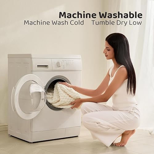 Miniatura 5 de Petrichor Juego de edredón mullido tamaño Queen, edredón grueso de franela blanca crema ultrasuave para cama Queen, juego de cama cálido de lujo