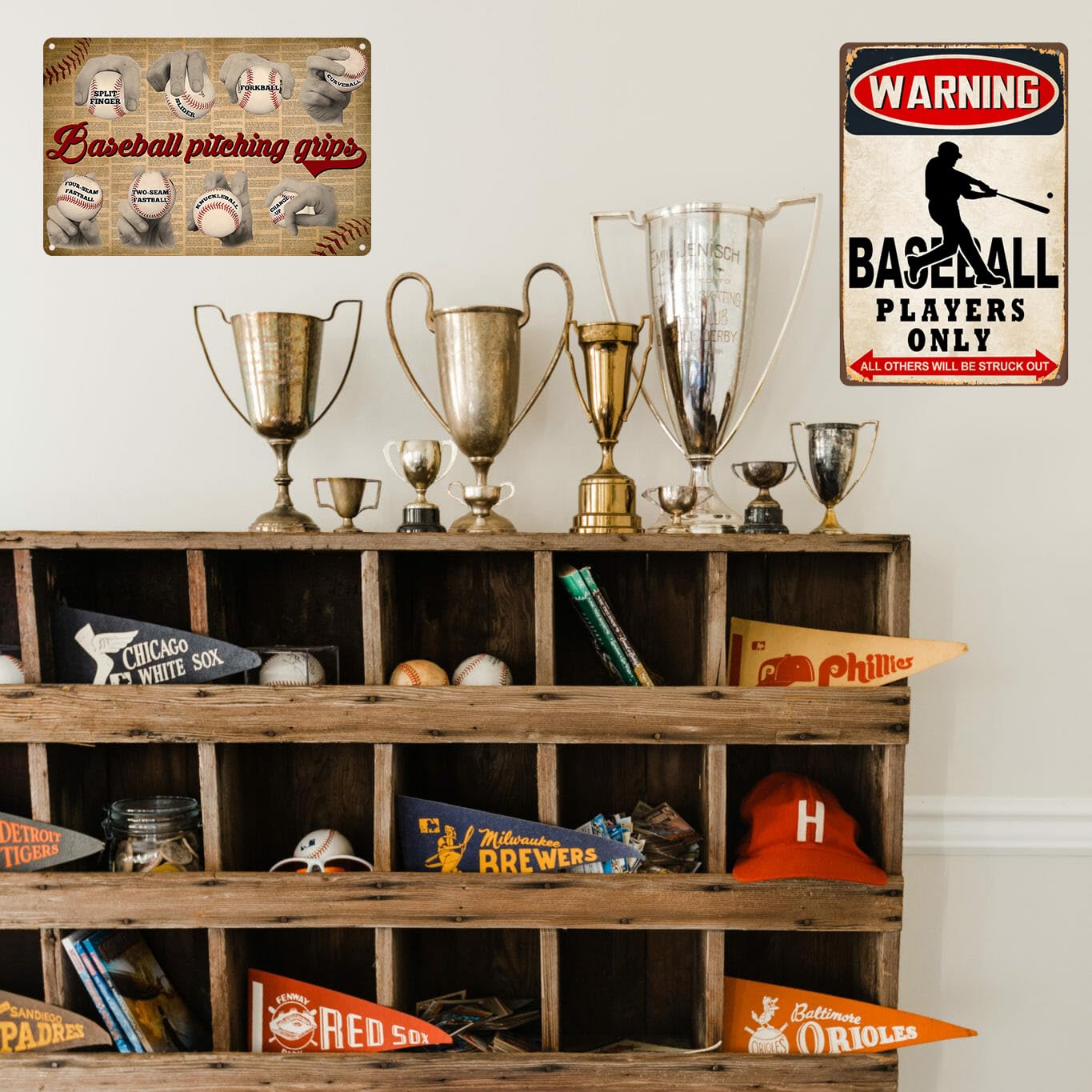 Vintage 'Entrance To Bullpen' Baseball Decor Sign – High Gloss Metal Plaque 8x12 Inches – Made In USA 7 thumbnail image