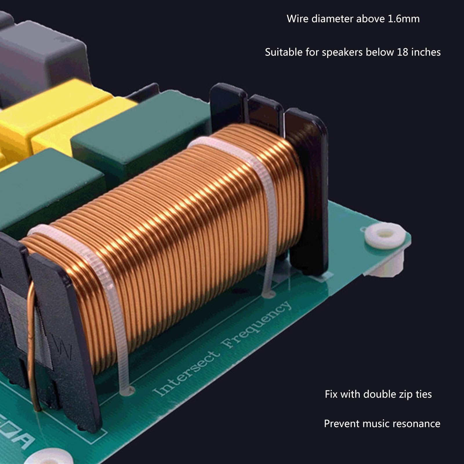 PA280 2-Wege-Frequenzweichen 800 W Frequenzteiler für Lautsprecher-Modifikation Höhen-/Bass-Frequenzteiler, 2 Einheiten, 800 W Frequenzverteiler