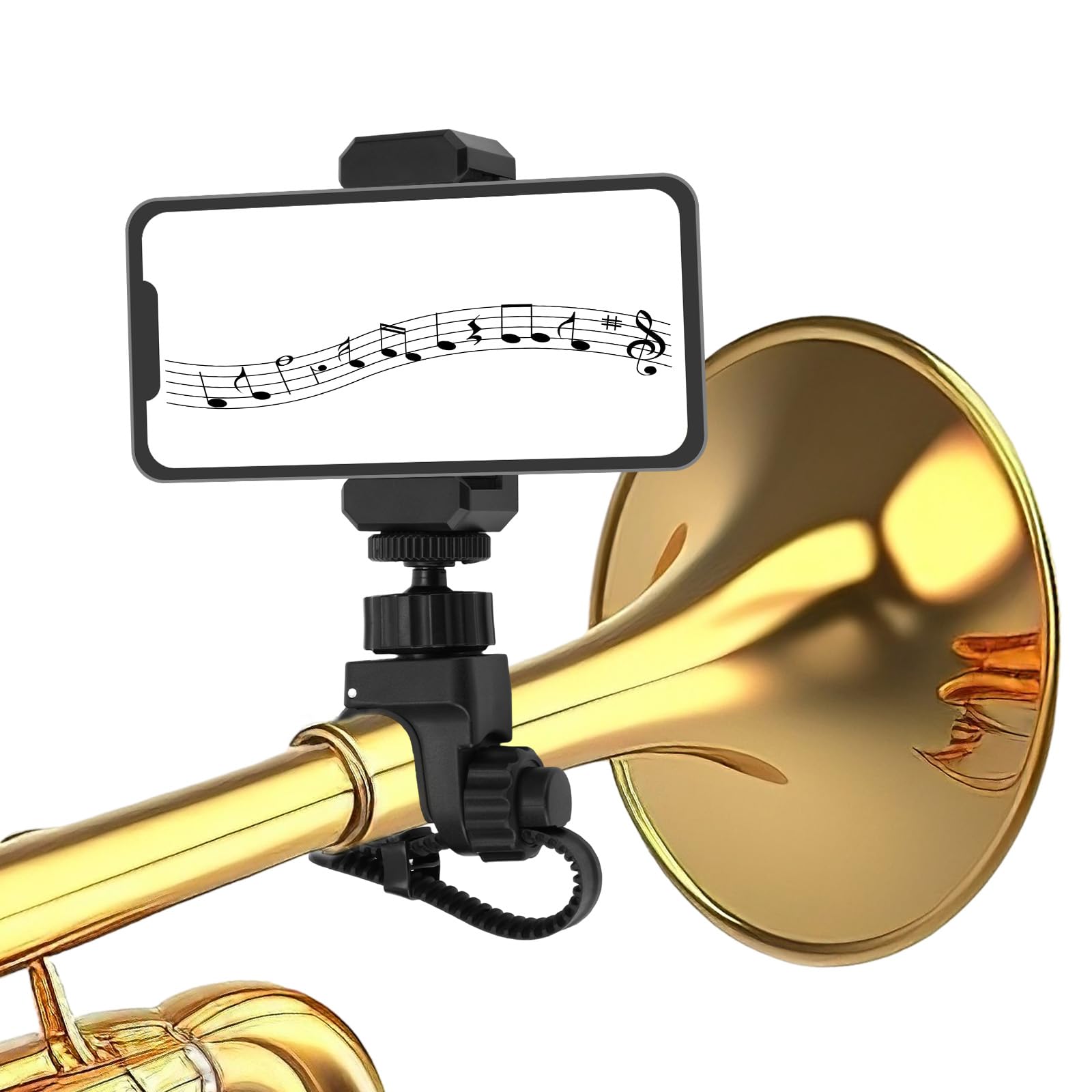 Adjustable Trumpet Phone Lyre Clip