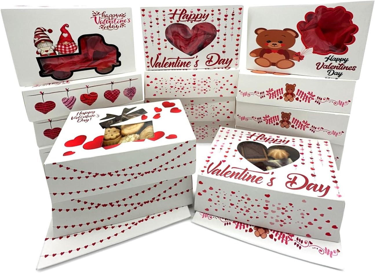 Tenceur 120 Pcs Christmas Treat Boxes Bulk Christmas Cookie