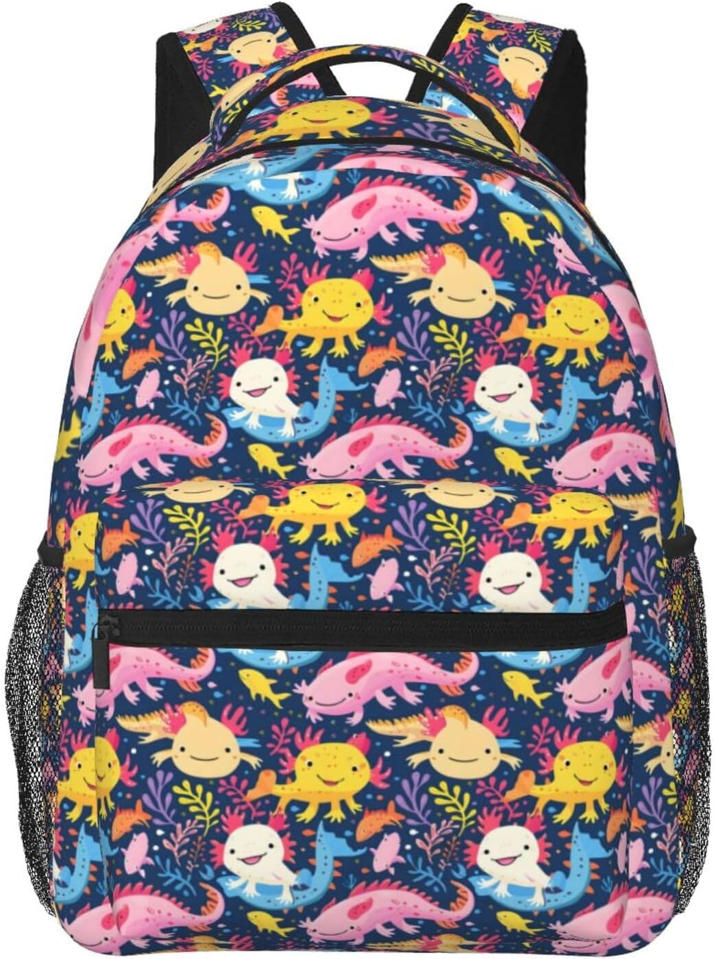 Axolotl Backpack for Girls School Backpack Laptop Backpack Travel Hiking Camping Work Computer Back Packs School Gifts