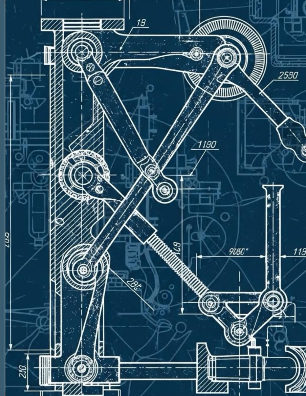 Technical Drawing Notebook | Engineering Graph & Sketch Book | 8.5 x 11 Large Format | 140 Pages