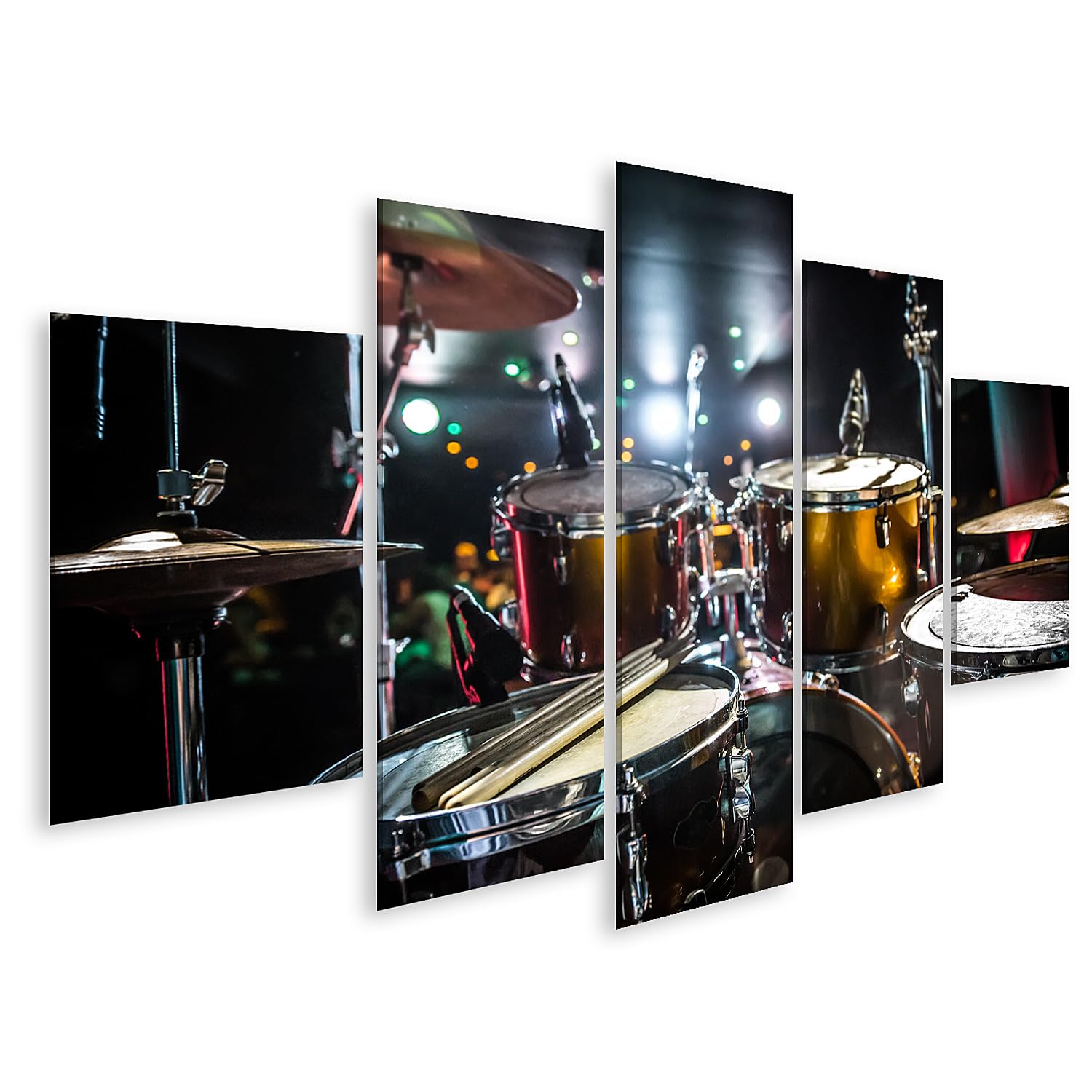 islandburner Bild auf Leinwand Schlagzeug Konzert Sticks Bühne Lichter Musikaufnahme Bilder Wandbilder Poster