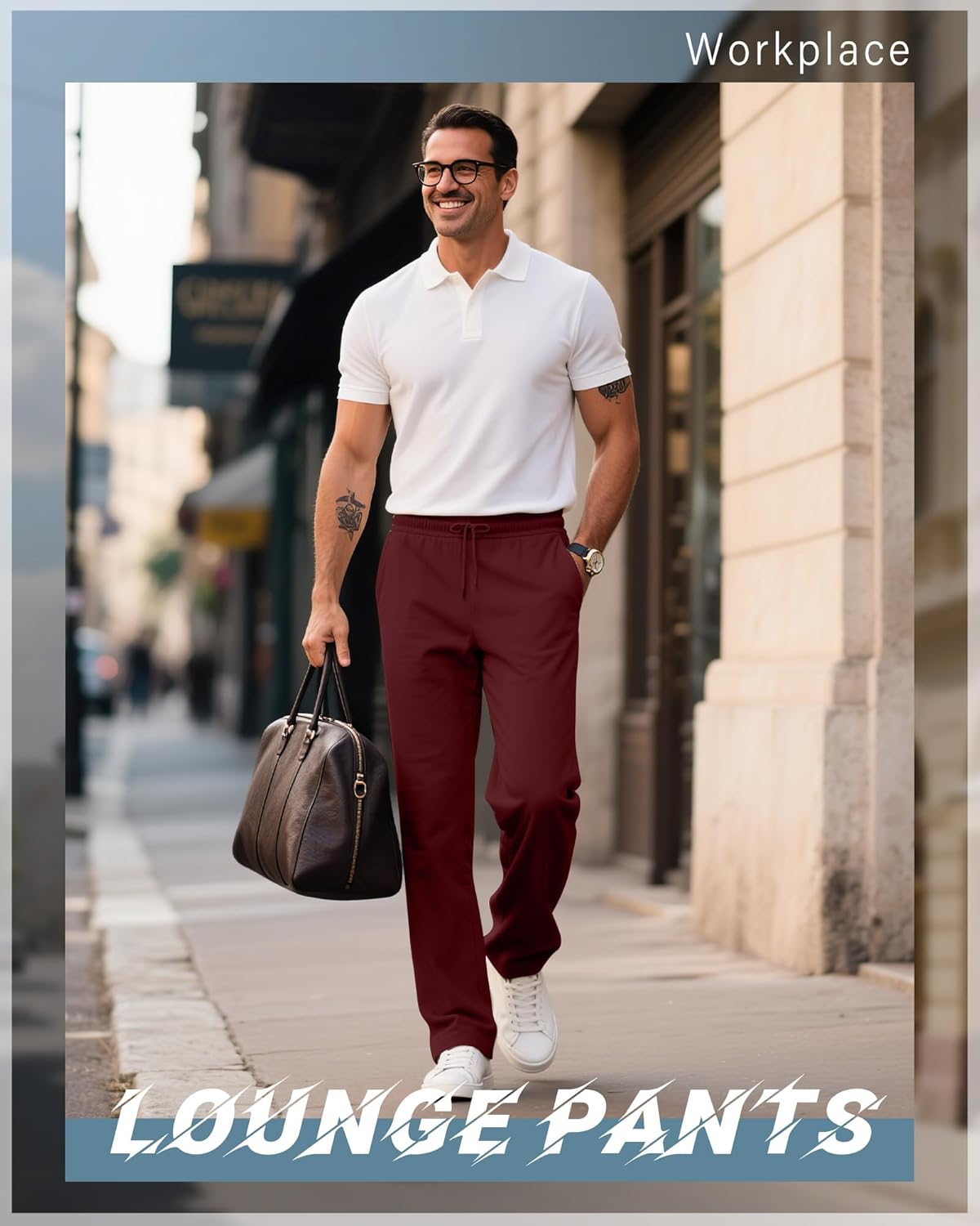 Neer 4 Pack Men's Sweatpants Joggers with Pockets Open Bottom Gym Athletic Pants Baggy Workout Casual Running Clothing - Image 3