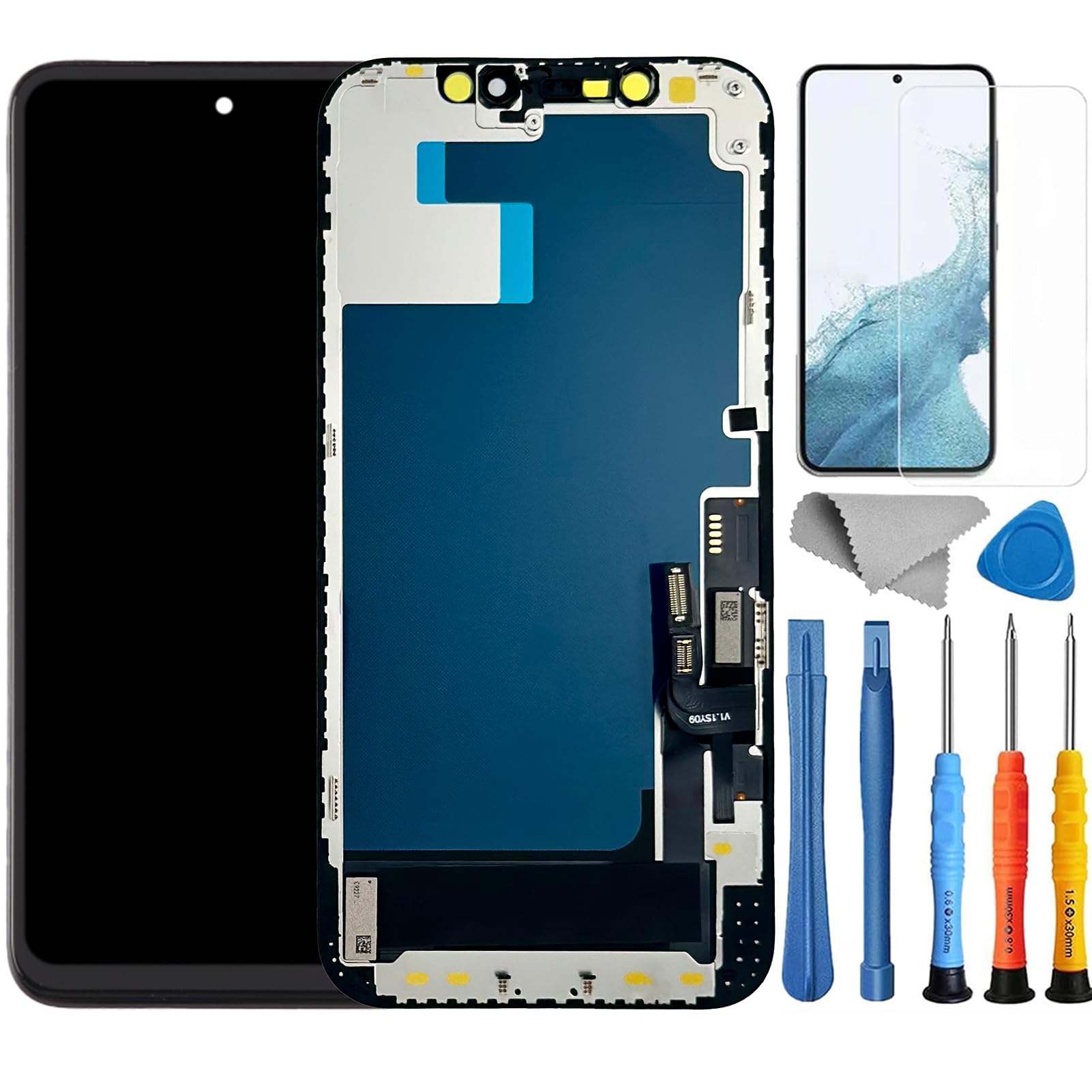 Wincgycg for iPhone 12/12 Pro Screen Replacement for iPhone 12/12Pro Screen Replacement with Frame for iPhone 12/12 Pro A2172 A2403 A2341 A2406 A2408 A2407 LCD Display digitizer Touch Screen Assembly