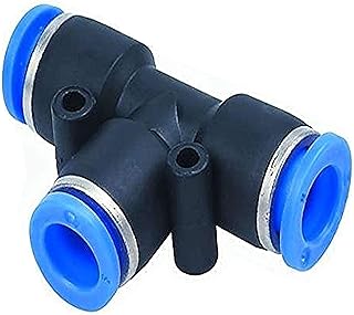 Utah Pneumatic 8mm Or 5/16" Od Air Line Union Tee Push Connect Fittings Push Air Fitting Pneumatic Connectors Quick Connect Fittings (10 Pack)