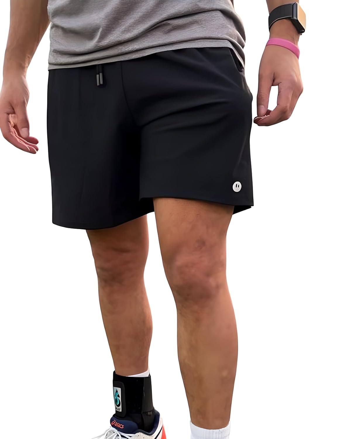 Mens Athletic Shorts 6 Inseam Lightweight Stretchy Sweat-Wicking No Liner Gym-Training Everyday Wear Stay Smiling