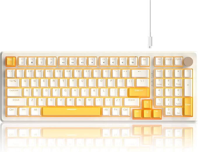 MageGee 98 Keys Mechanical Gaming Keyboard, Red Switch, 96 Compact