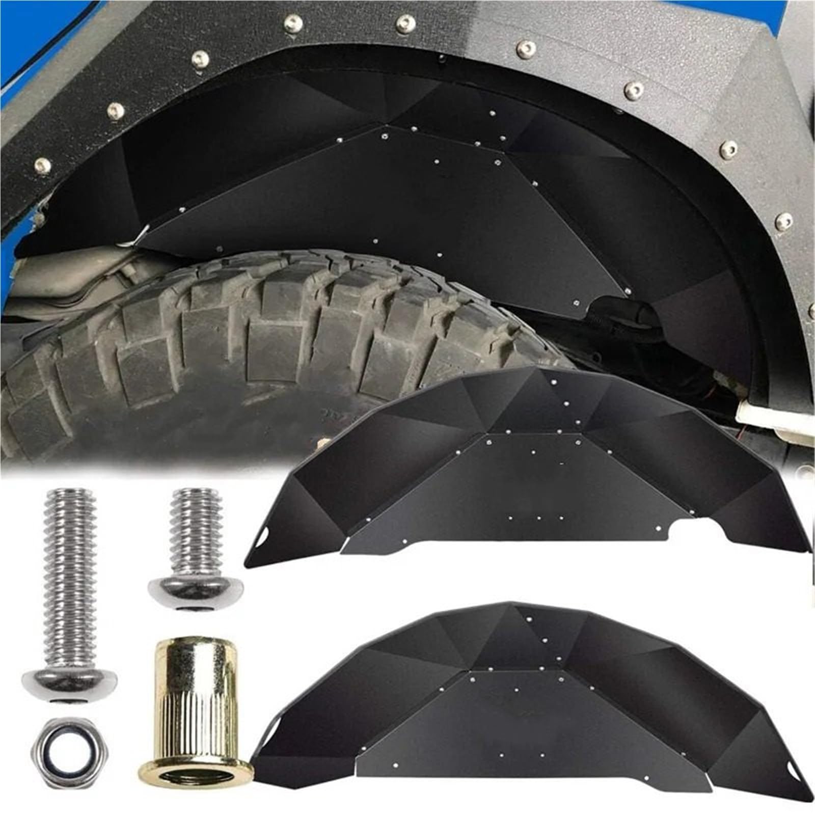 osłona przeciwbłotna Pasuje do Jeep Wrangler JK JKU 4WD 2007-2018 tylne wewnętrzne wkładki błotników