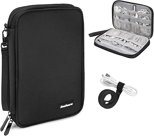 Organizador de cables de viaje, bolsa de cable, organizador de electrónica de viaje, bolsa de transporte de tecnología, estuche de transporte de