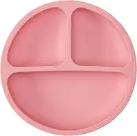 Buba Pratinho Em Silicone Com Ventosa Rosa