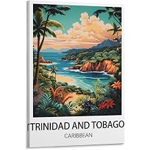 Trinidad And Tobago Caribbean Vintage Travel Poster 24x36inch60x90cm Canvas Art Prints Picture Wall Art Painting for Living Room Bedroom Office Decor