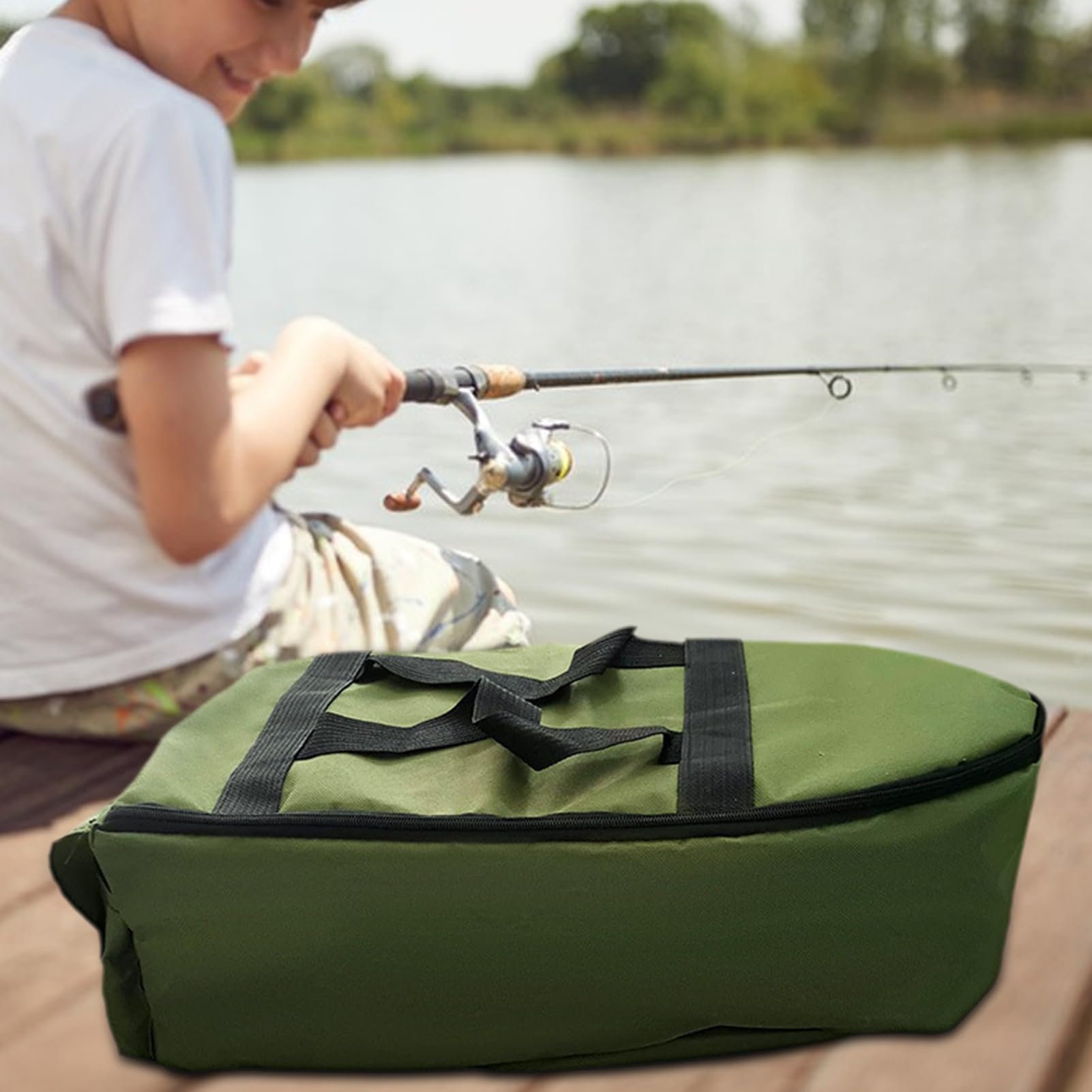 Générique Sac De Transport Portable pour Bateau À Appâts De Pêche | Imperméable Sac De Rangement pour Bateau Amorceur Télécommandé, Accessoires pour Bateaux Amorceurs, Tissu Oxford, 58x28x19cm