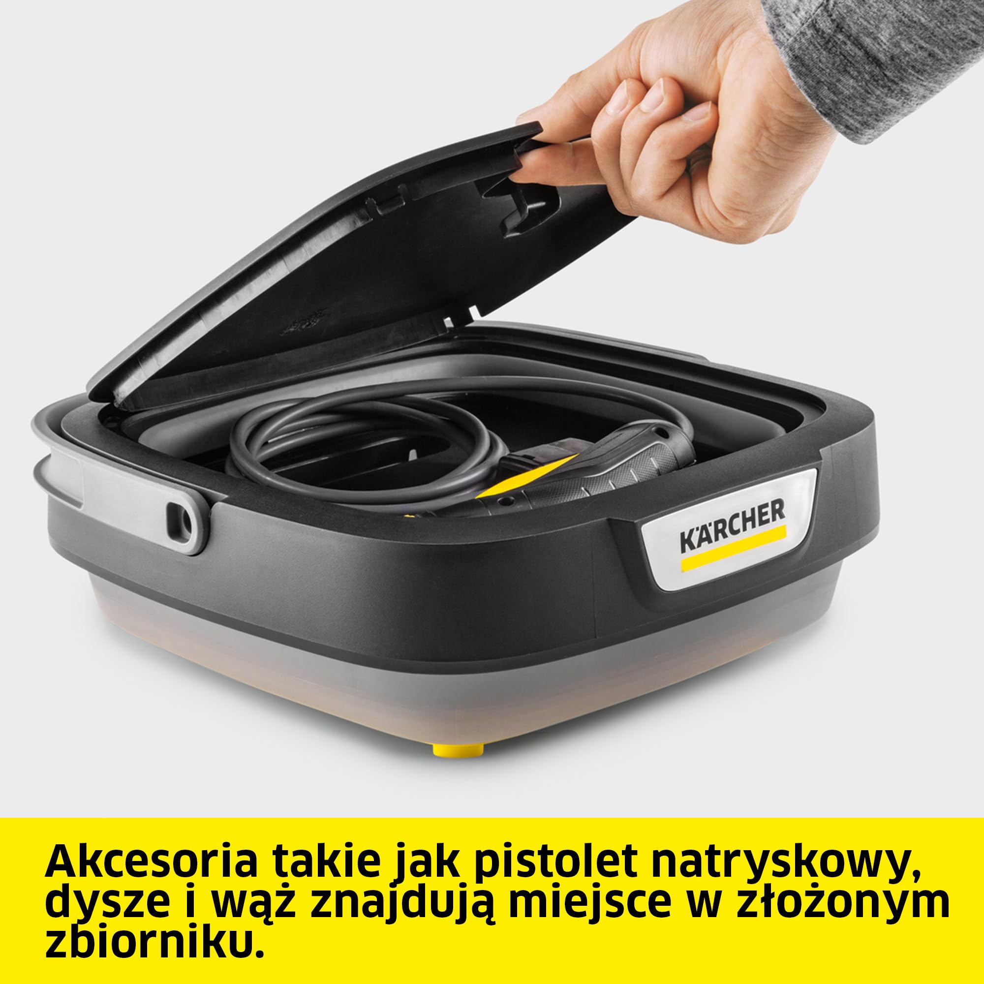 Kärcher myjka ciśnieniowa OC 3 Foldable PJ, mobilne czyszczenie roweru, kampingu i ogrodu, niskie ciśnienie, akumulator litowo-jonowy, składany zbiornik na wodę: 8 l, dysza płaska, dysza punktowa