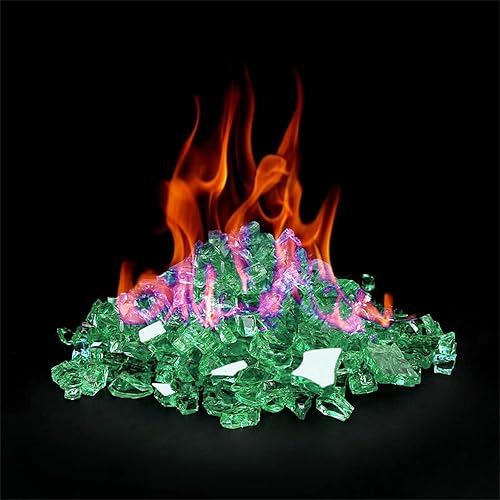 Miniatura 9 de Onlyfire - Vidrios reflectantes de fuego para fogatas naturales o de propano, chimeneas o troncos de gas, 10 libras