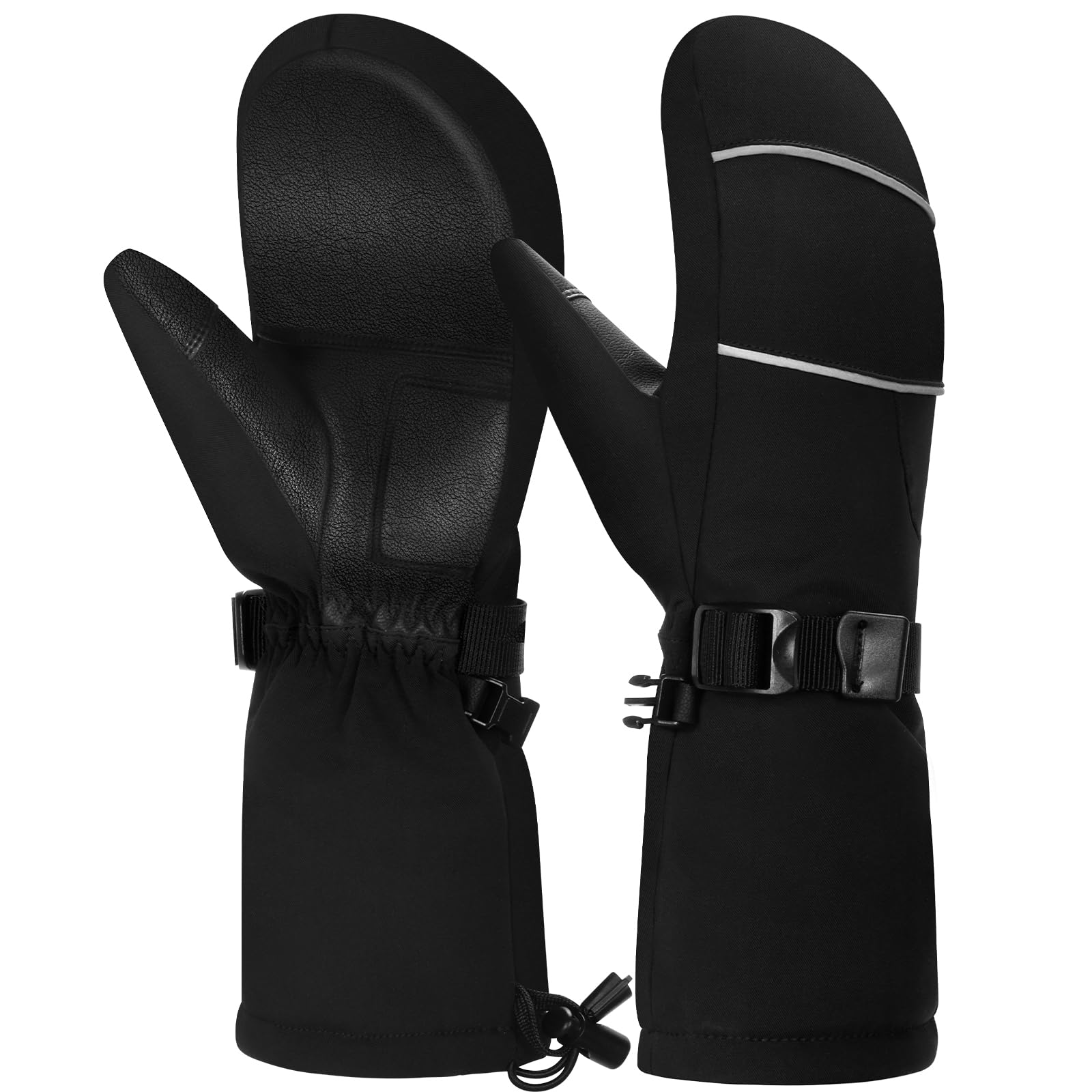 BLUEVER Skihandschuhe für Erwachsene, wasserdichte Thermo-Fäustlinge für Damen & Herren, Winter Schneehandschuhe mit Touchscreen