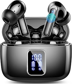 Wireless Earbuds, Bluetooth Ear Buds 5.3 Mini HiFi Stereo with 4 ENC Noise Cancelling Mics Wireless Headphones, in Ear Ear...