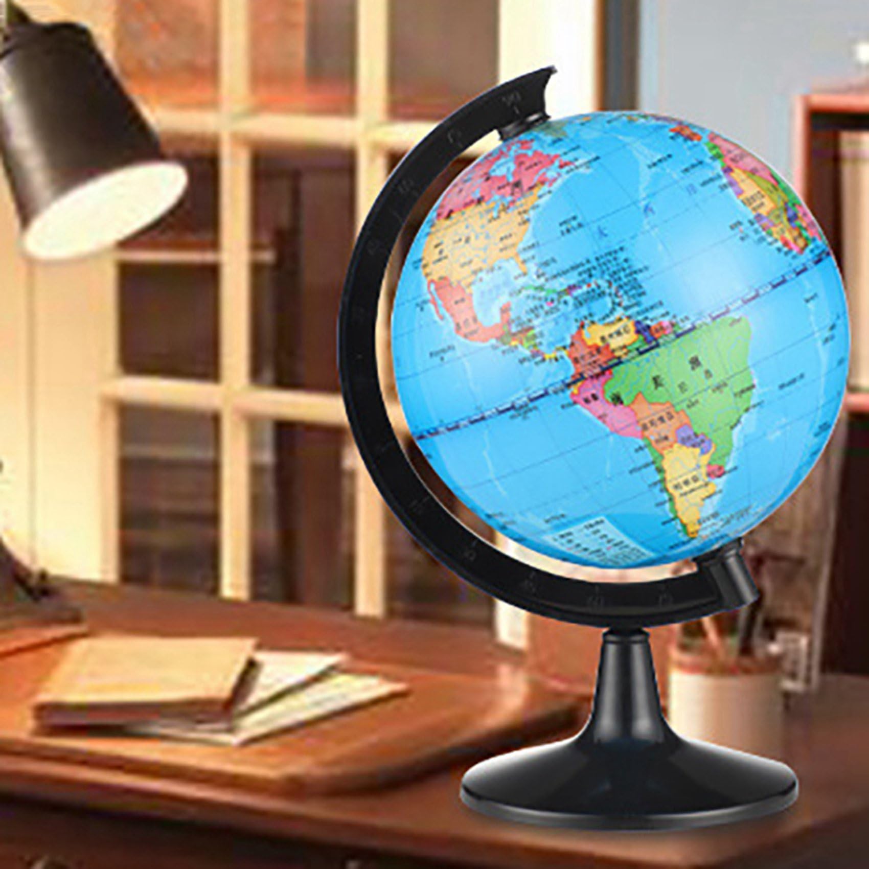 10X Globo Terráqueo Pequeño Globo Giratorio Portátil Adecuado para Aprender Geografía y Decoración de Habitaciones Infantiles, 10,6 cm