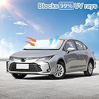 Vista 4 de Parasol de 4 capas para parabrisas, ajuste personalizado, tela 240T, parasol retráctil que bloquea los rayos ultravioletas, accesorios para automóvil