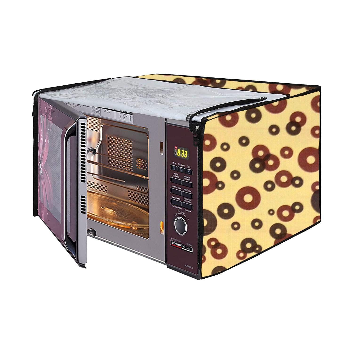 Microwave Oven Cover for LG 21 Litre Convection Waterproof & Dustproof PVC | Heat Resistant, Stainproof & Washable | Decorative Kitchen Appliance Cover (49 cm X 43 cm X 29 cm) pr29
