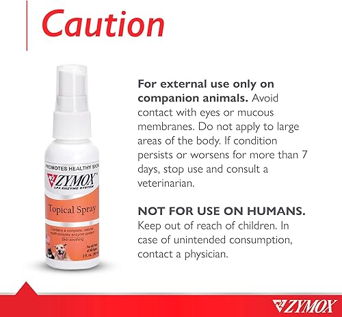 Miniatura 5 de Zymox - Spray tópico para puntos calientes para perros y gatos sin hidrocortisona, 2 onzas