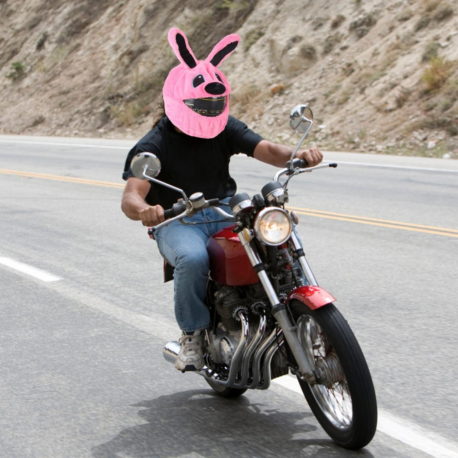 Housse de chapeau de moto en peluche – Housse de chapeau de moto, équipement d'équitation amusant | Accessoires de modification d'avertissement visuel créatif pour moto, scooter, cyclisme, trajets en