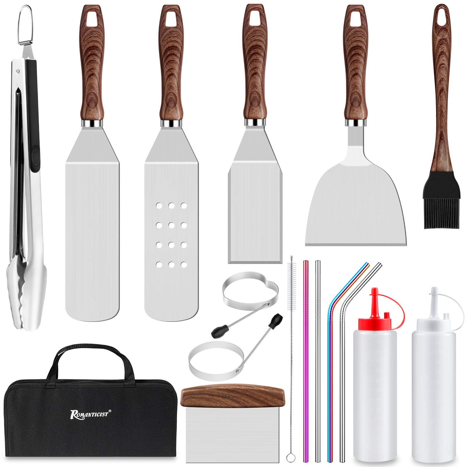 Buy ROMANTICIST 17pcs BBQ Griddle Accessories Cooking Kit, Heavy Duty