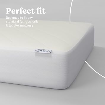 Graco Premium Waterproof Crib and Toddler Mattress Protector, 2 Pack