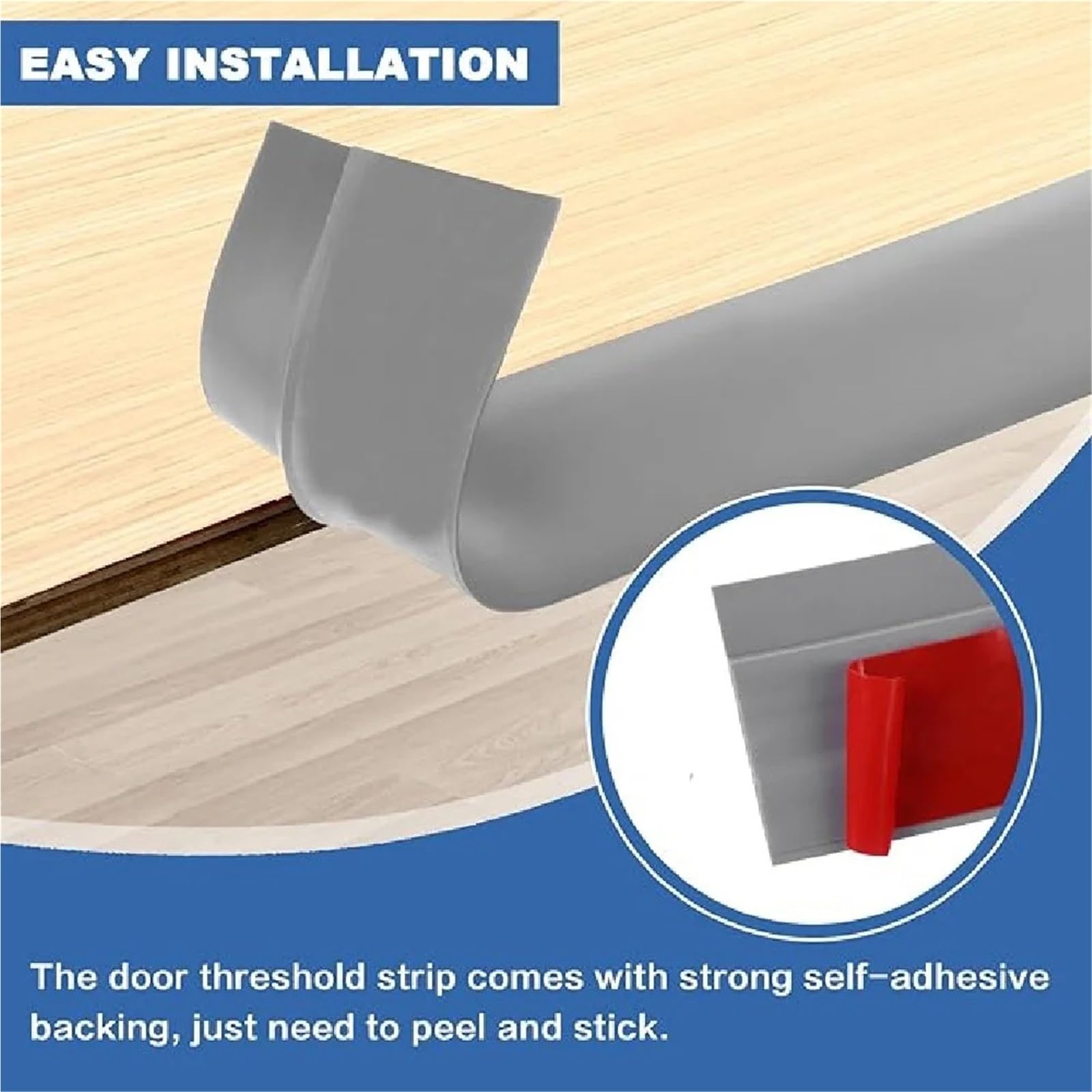 Transizione Del Pavimento Della Soglia Porta 1PC Per Soglie | Striscia autoadesiva for bordi moquette for soglia bordo porta in laminato(Black)