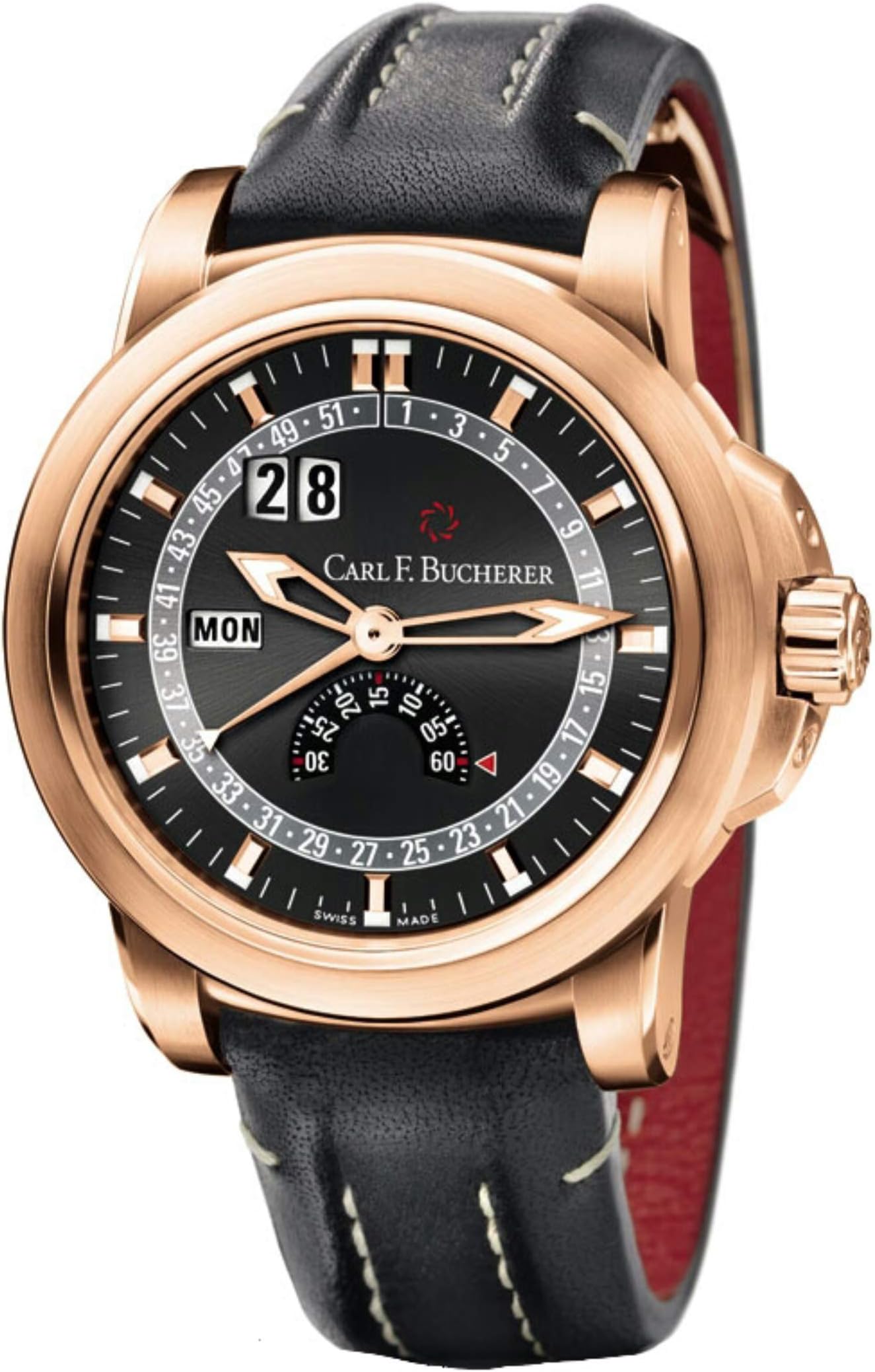 Carl F Bucherer Patravi Calendar Automatic Men's Watch, Solid 18 Karat Rose Gold