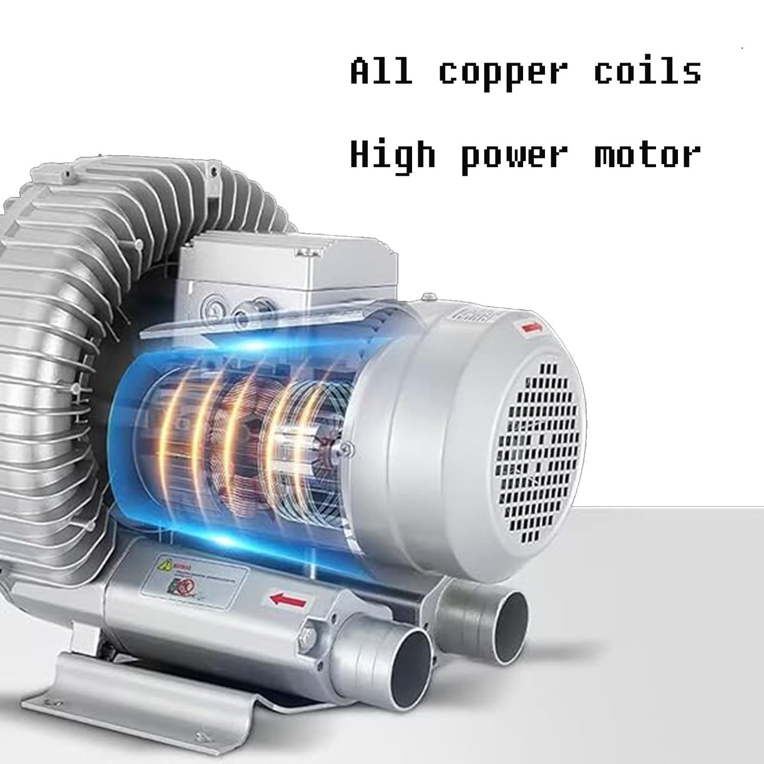 Dmuchawa regeneracyjna, wysokociśnieniowa dmuchawa pierścieniowa wirowa 220 V 50 Hz jednofazowa przemysłowa pompa próżniowa 120 W-1500 W Opcjonalnie do dmuchania powietrza lub ssania do napowietrzania