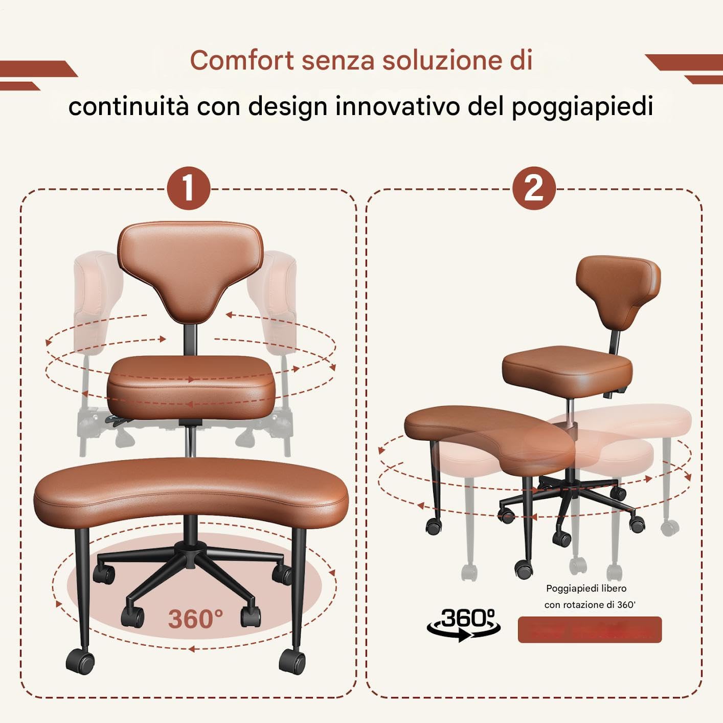 Meditation Chair Sedia di Meditazione con Supporto Alla Schiena Sedia Ergonomica a Gambe Incrociate con Ruote-Sede Regolabile in Altezza con Supporto Lombare per Adulti Agita e Yoga Contiene 136Kg