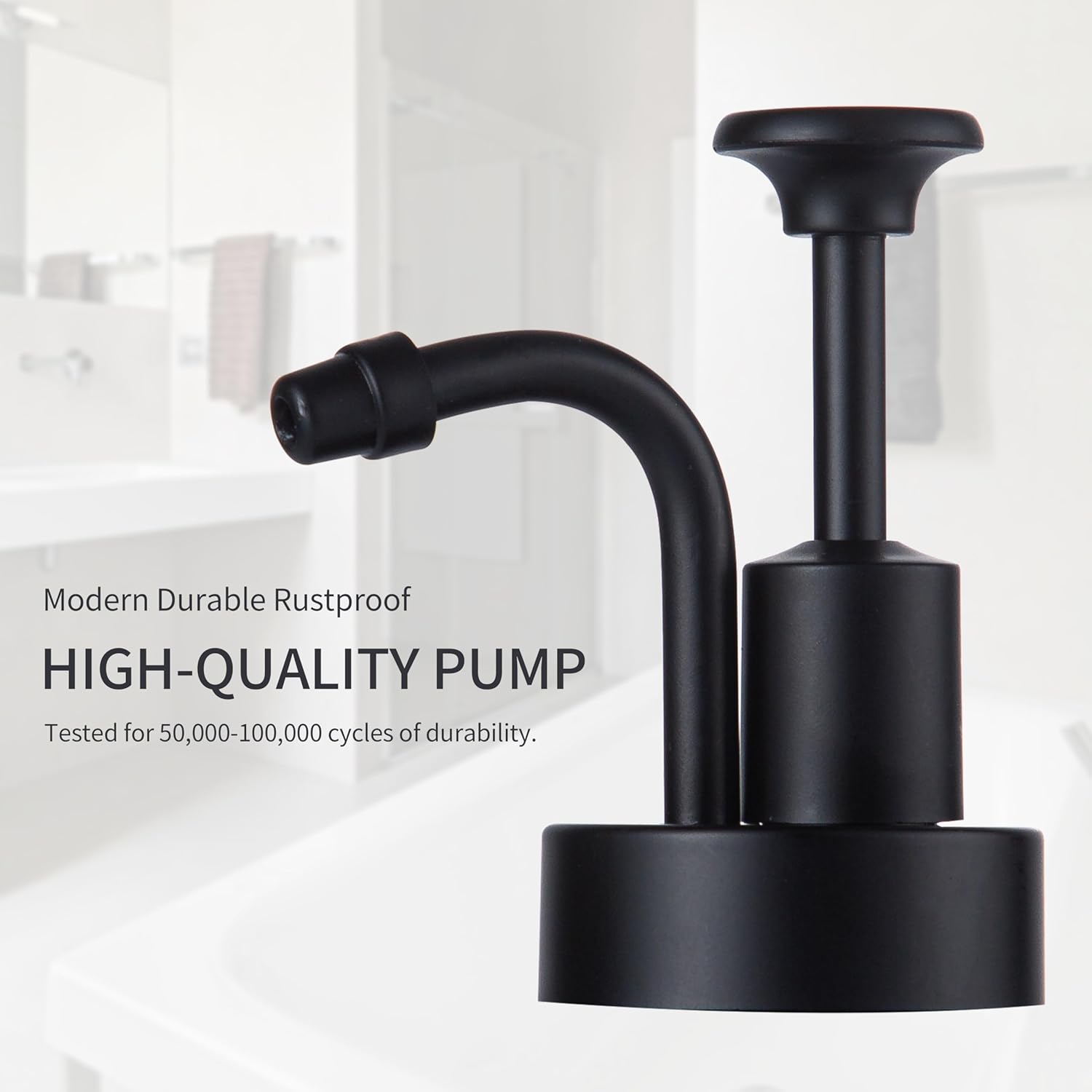 Enra Glass Soap Dispenser with Window,17oz Blue Hand Soap Dispenser Stainless Steel Hand Pump,Countertop Lotion Bottle for Bathroom Kitchen(Blue-Liquid - Image 2