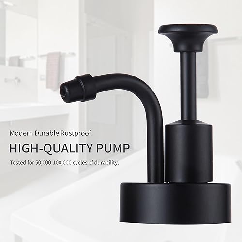 Miniatura 2 de Enra Dispensador de jabón de vidrio con ventana, dispensador de jabón de manos azul de 17 onzas, bomba de mano de acero inoxidable, botella de