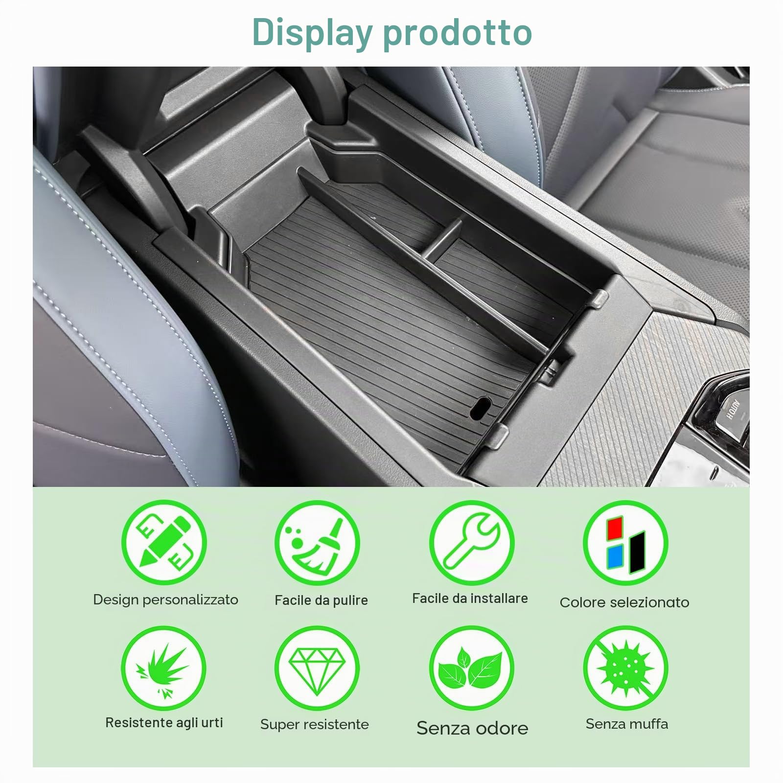 GAFAT Compatibile con BMW X3 G45 2025 2026 Contenitore per Console Centrale, X3 2025 Plug-in Hybrid XDrive Braccioli Organizer Portaoggetti, con Tappetini Antiscivolo, Lavabile, X3 G45 Accessori