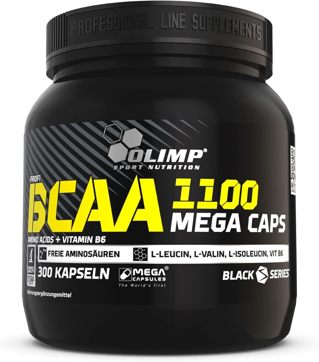 OLIMP BCAA 1100 Mega Caps. Aminosäuren Kapseln (300Stk). Hochdosiertes