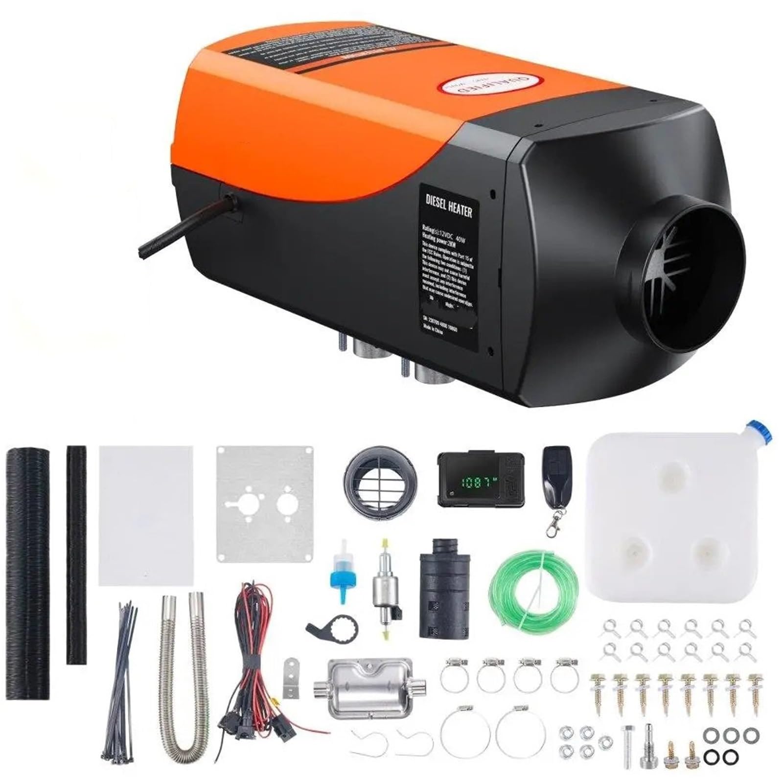 Ogrzewanie samochodowe Ogrzewanie Diesel 12 V 2 kW Kemping Ogrzewanie kempingowe Parking Zużycie 0,12-0,26 l/h Ogrzewanie powietrza